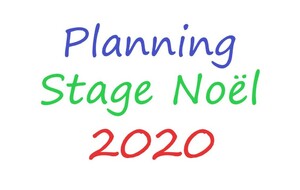 Planning Stage Noël 2020